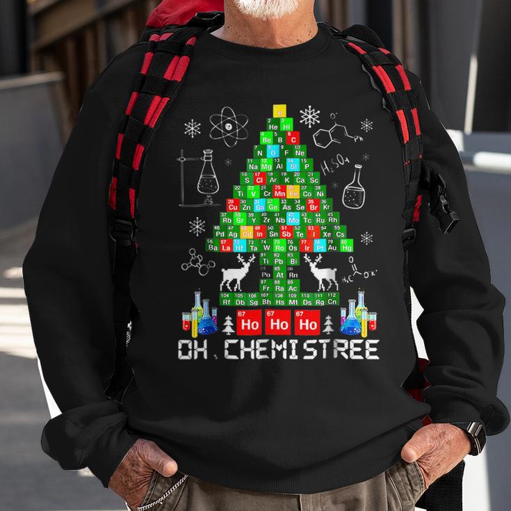 Oh Chemistree Science Christmas Tree Chemistry Chemist Sweatshirt Gifts for Old Men