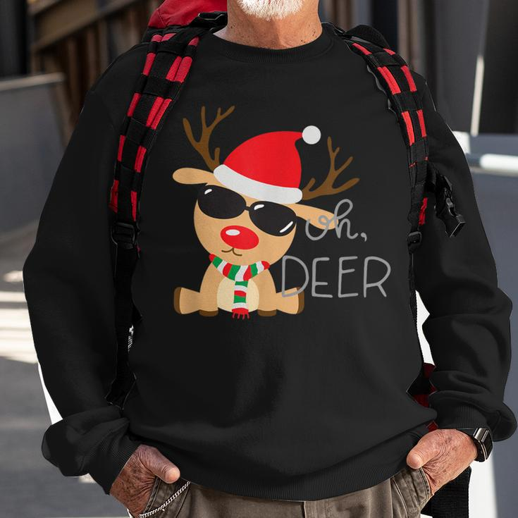Oh Deer Reindeer Sweatshirt Gifts for Old Men