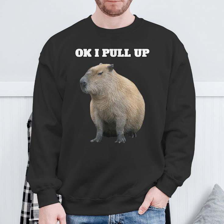 Ok Ich Ziehhe Capybara Hoch Sweatshirt Geschenke für alte Männer