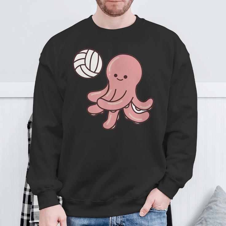 Oktopusolleyball Spieler Ballsportarten Sweatshirt Geschenke für alte Männer