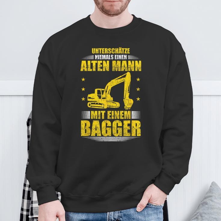 Old Man With Digger Digger Driver Saying Sweatshirt Geschenke für alte Männer
