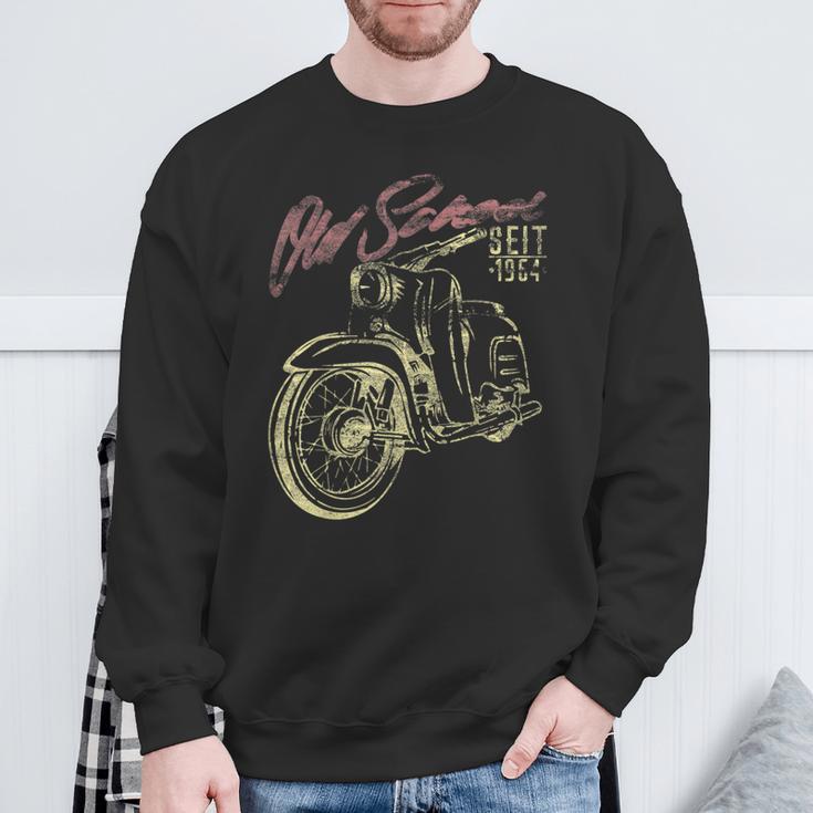 Oldschool Moped Simson Schwalbe Sweatshirt Geschenke für alte Männer