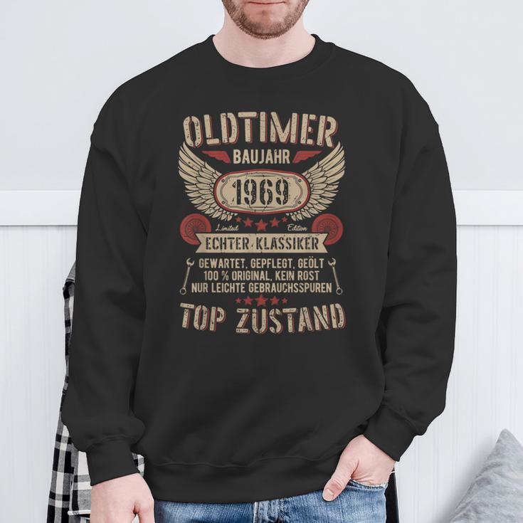 Oldtimer Baujahr 1969 Geboren Vintage Birthday Retro Black S Sweatshirt Geschenke für alte Männer