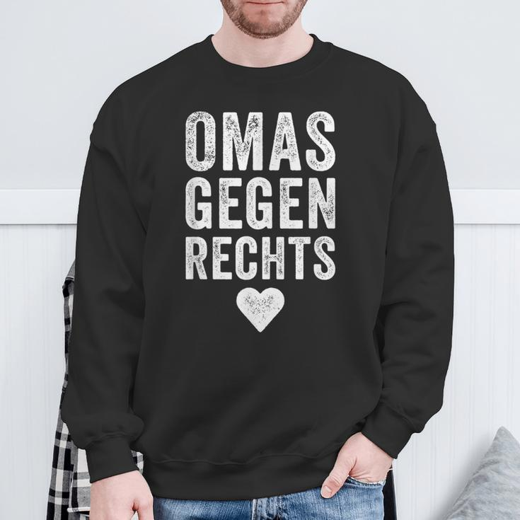 With 'Omas Agegen Richs' Anti-Rassism Fck Afd Nazis Sweatshirt Geschenke für alte Männer