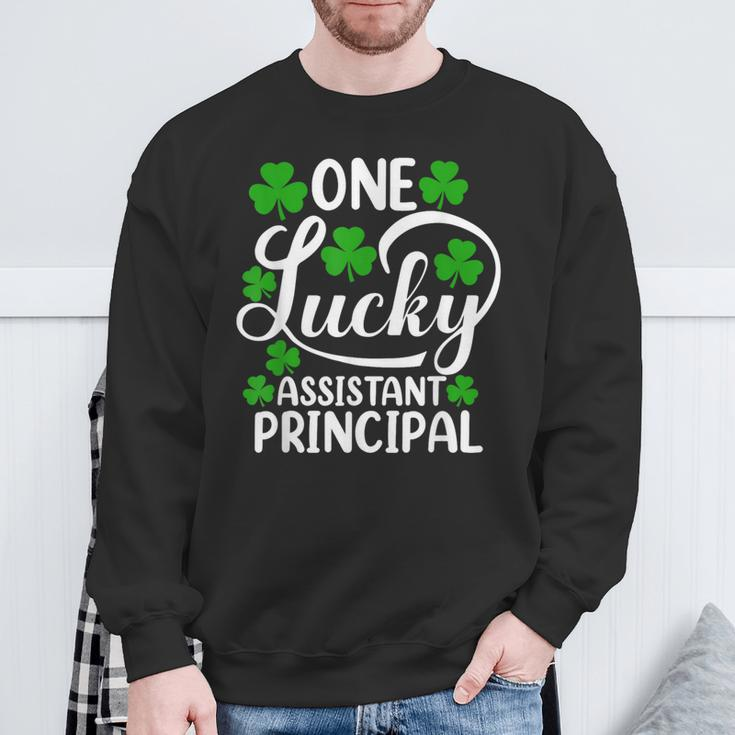 One Lucky Assistant Principal St Patrick's Day Sweatshirt Gifts for Old Men