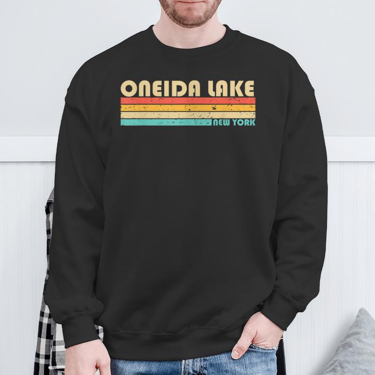 Oneida Lake New York Fishing Camping Summer Sweatshirt Gifts for Old Men