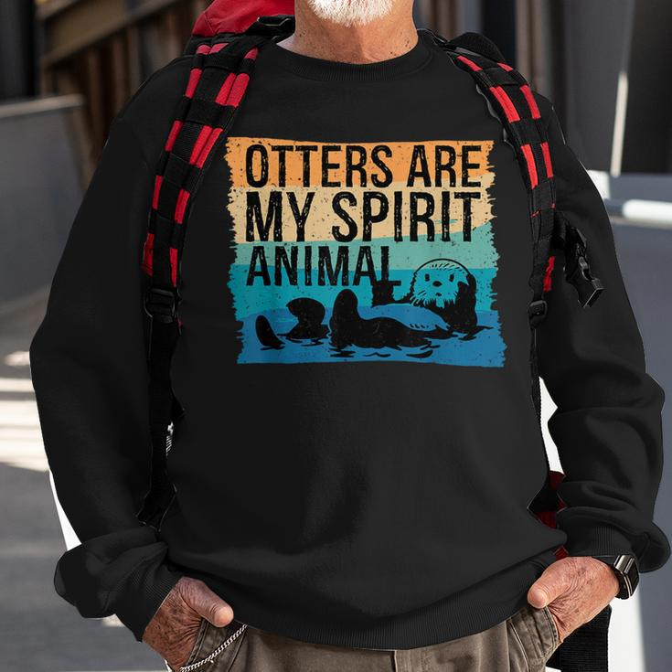 Otter Lover Otter Spirit Animal Otter Otter Sweatshirt Gifts for Old Men