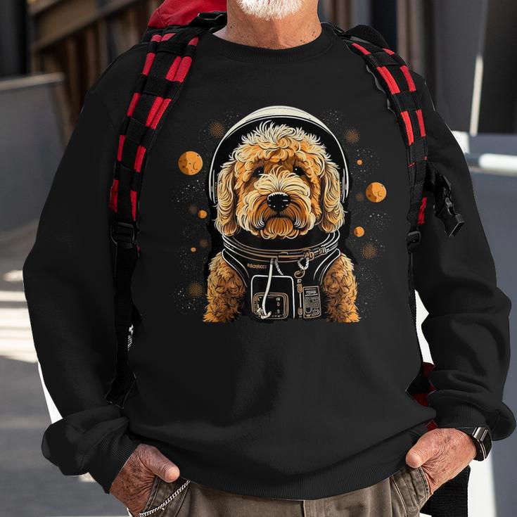 Outer Space Golden Doodle On Galaxy Astronaut Goldendoodle Sweatshirt Gifts for Old Men