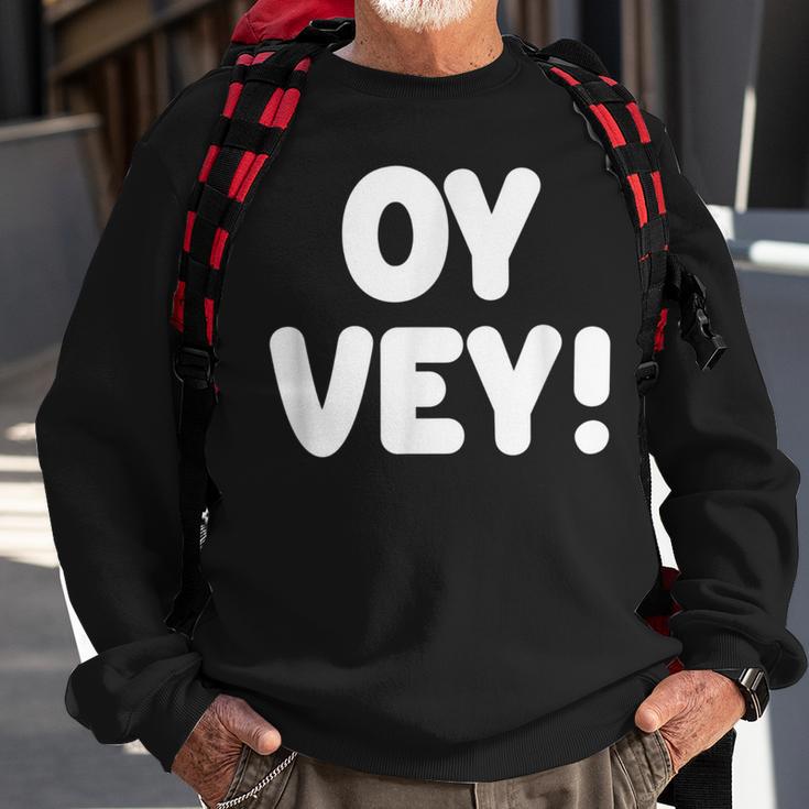 Oy Vey Jewish Yiddish Quote Kosher Gym Workout Hanukkah Sweatshirt Gifts for Old Men