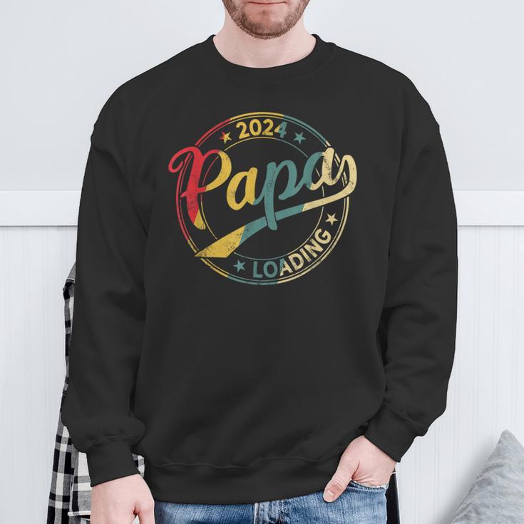 Papa 2024 Laden Papa Werden 2024 Retro Papa Est 2024 Sweatshirt Geschenke für alte Männer