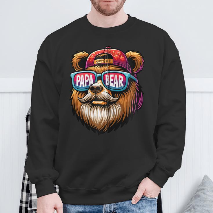 Papa Bär Papa Bearatertagsgeschenk Für Papa Spruch Lustig Kapuzenjacke Sweatshirt Geschenke für alte Männer