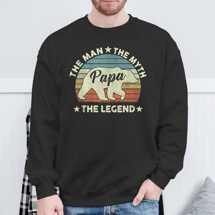 Papa Bear For Father's Day The Man Myth Legend Sweatshirt Gifts for Old Men