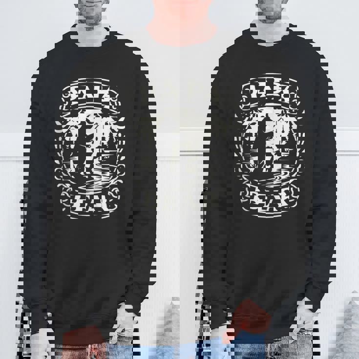 Papa Bear Fishing Adventure Father's Day Sweatshirt Gifts for Old Men