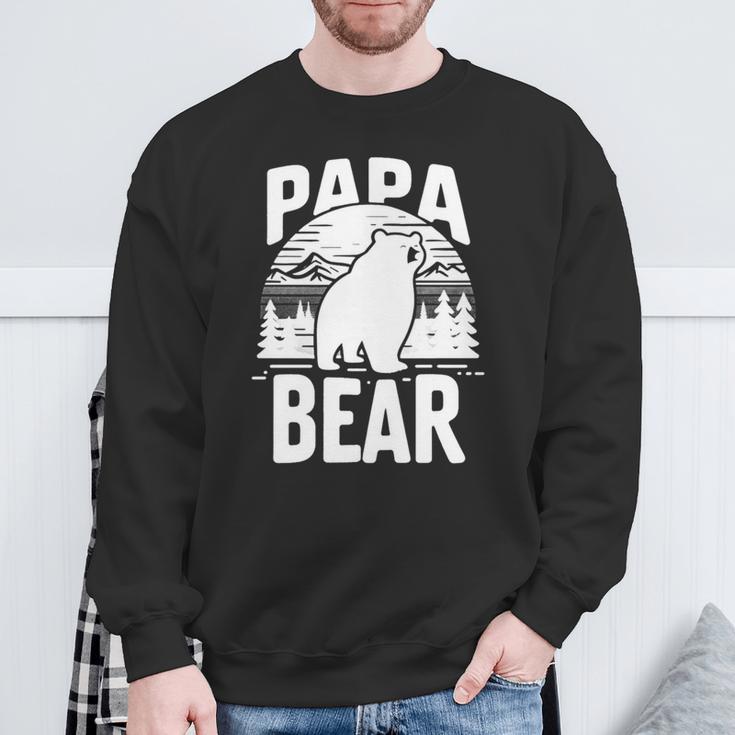 Papa Bear Für Stolzenater Ehemann Onkel Zumatertag Sweatshirt Geschenke für alte Männer