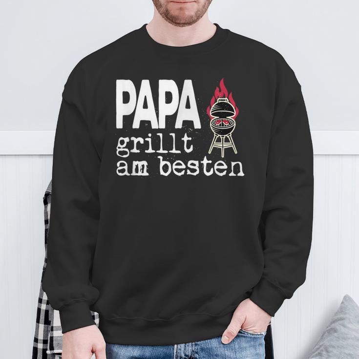 Papa Grillt Am Beste Griller Am Ort Sweatshirt Geschenke für alte Männer