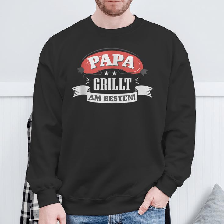 Papa Grillt Am Bestenatertag Sweatshirt Geschenke für alte Männer