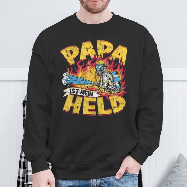 Papa Ist Mein Held Firemanoluntige Fire Brigade Sweatshirt Geschenke für alte Männer