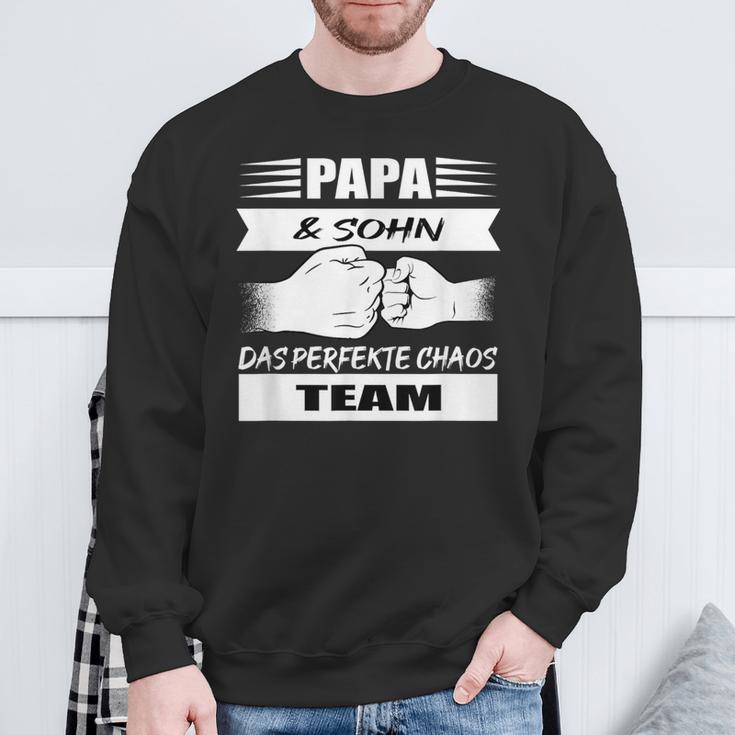 Papa Und Sohn Das Perfekte Chaos Teamatertag Sweatshirt Geschenke für alte Männer