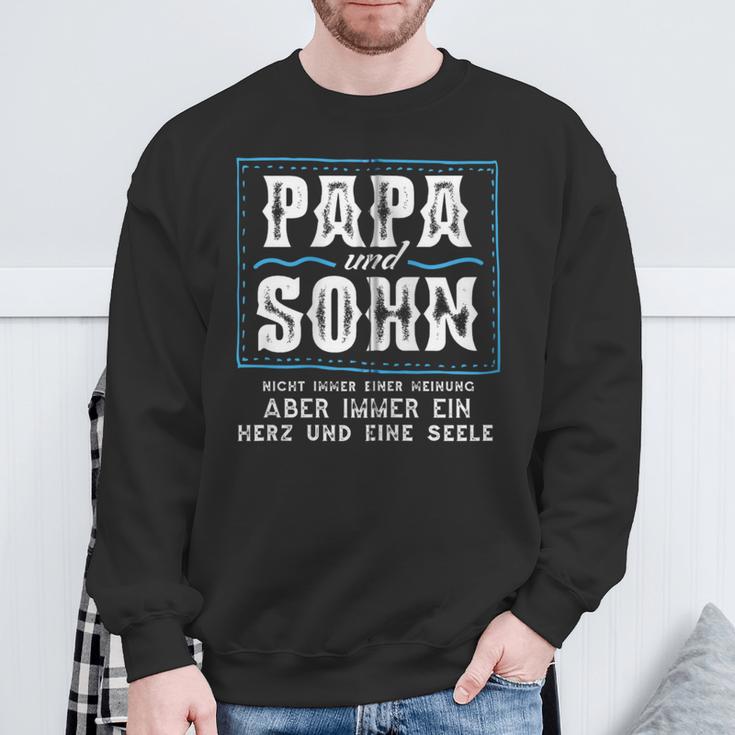 Papa Und Sohnnicht Immer Einer Meinung Aber Herz Und Seele Kapuzenjacke Sweatshirt Geschenke für alte Männer