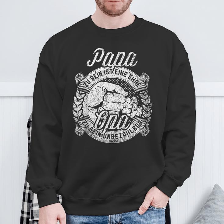 Papa Zu Sein Ist Eine Ehre Opa Zu Sein Unbezahl Sweatshirt Geschenke für alte Männer