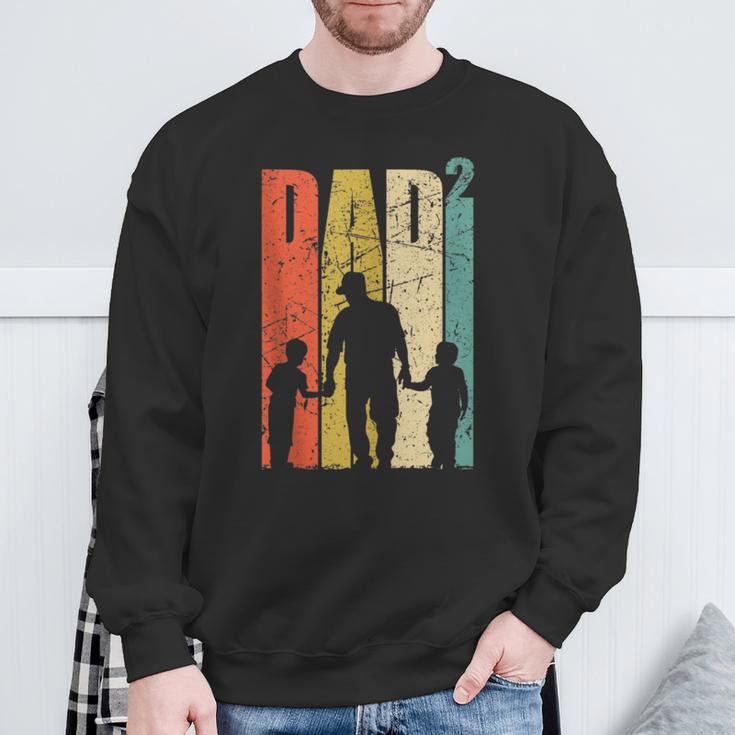 Papa Zwei Soehne Zweifacherater Sweatshirt Geschenke für alte Männer