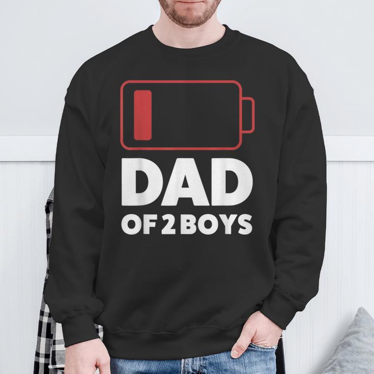 Papaon 2 Boys Papa Des Son Sweatshirt Geschenke für alte Männer