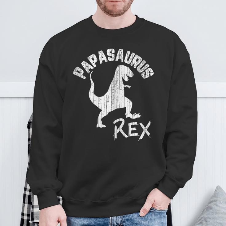 Papasaurus Rex Papa Dinosaurier Lustigesatertagsgeschenk Sweatshirt Geschenke für alte Männer