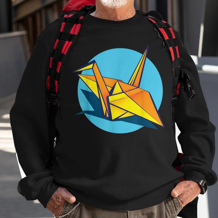 Paper Crane OrizuruSweatshirt Gifts for Old Men