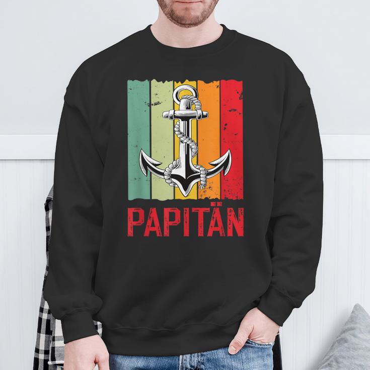 Papitänatertag Bester Papa Anker Norden Kapitänater Papi Sweatshirt Geschenke für alte Männer