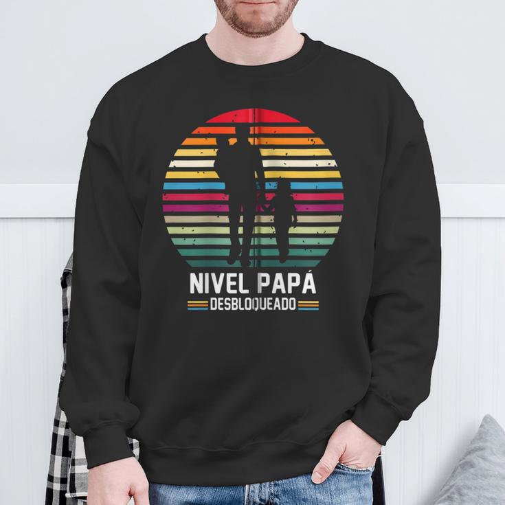 Para Papa Nivel Papá Desbloqueado Regalos Dia Del Padre Kapuzenjacke Sweatshirt Geschenke für alte Männer