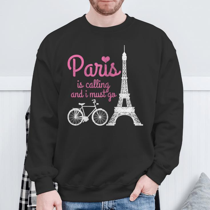 Paris France Eiffel Tower Souvenir Sweatshirt Geschenke für alte Männer