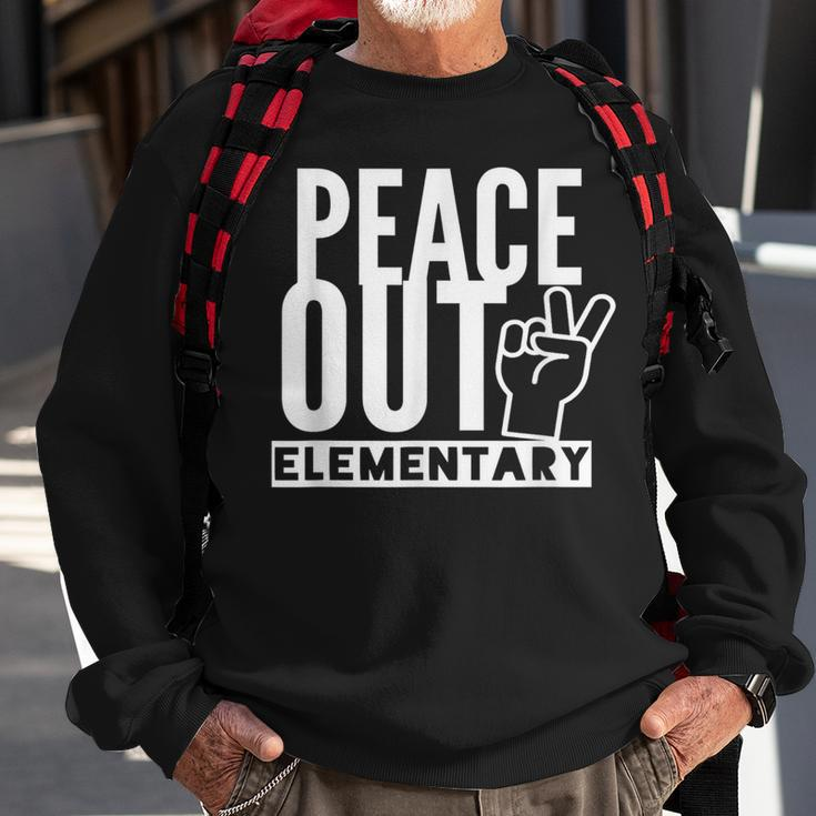Peace Out Elementary School Off To Middle School Sweatshirt Gifts for Old Men
