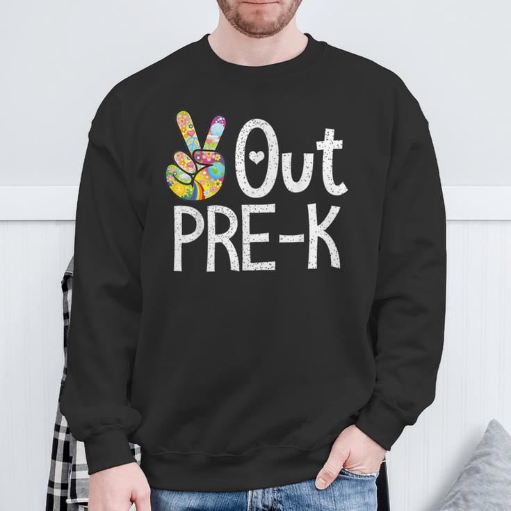 Peace Out Pre-K Last Day Of School Pre-K Graduate 2024 Sweatshirt Gifts for Old Men