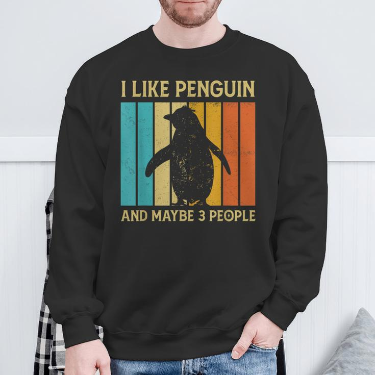 I Like Penguins And Maybe 3 People Penguin Lovers Sweatshirt Gifts for Old Men