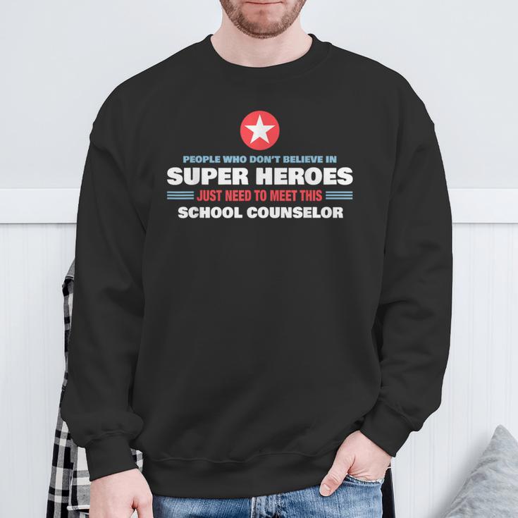 People Meet Super Hero School Counselor Sweatshirt Gifts for Old Men