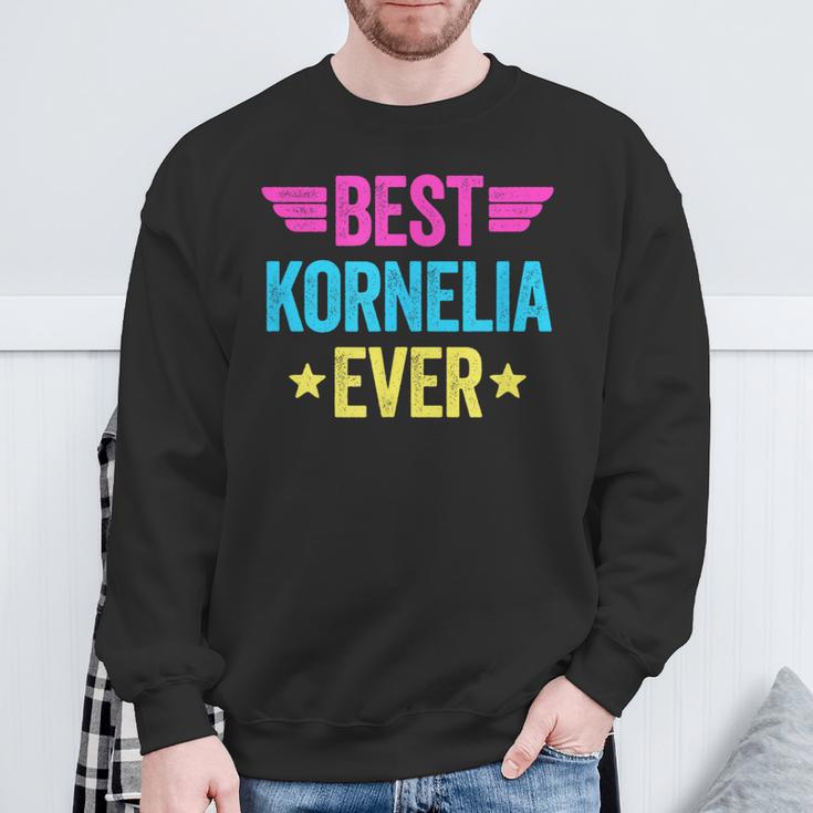 Personalisiertes Sweatshirt Beste Kornelia Ever, Buntes Design Geschenke für alte Männer