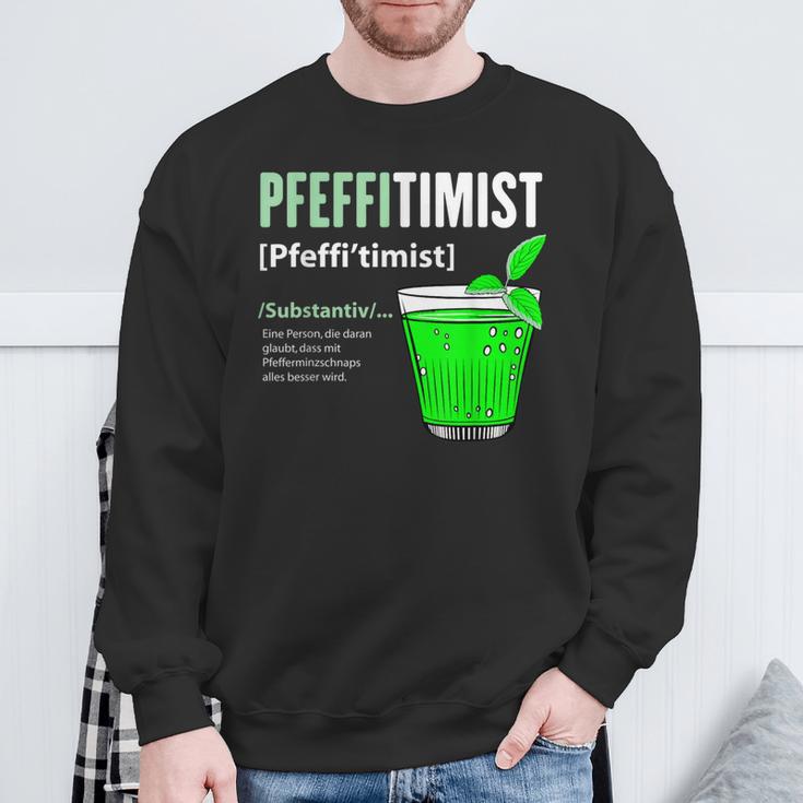 Pfeffitimist Peppermint Saufen Peppermint Liqueur Pfeffi Sweatshirt Geschenke für alte Männer