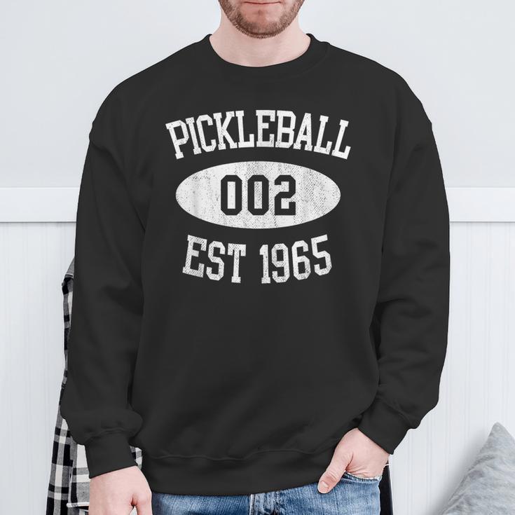 Pickleball 002 Zero Zero Two Fun 0-0-2 Est 1965 Athlete Sweatshirt Gifts for Old Men