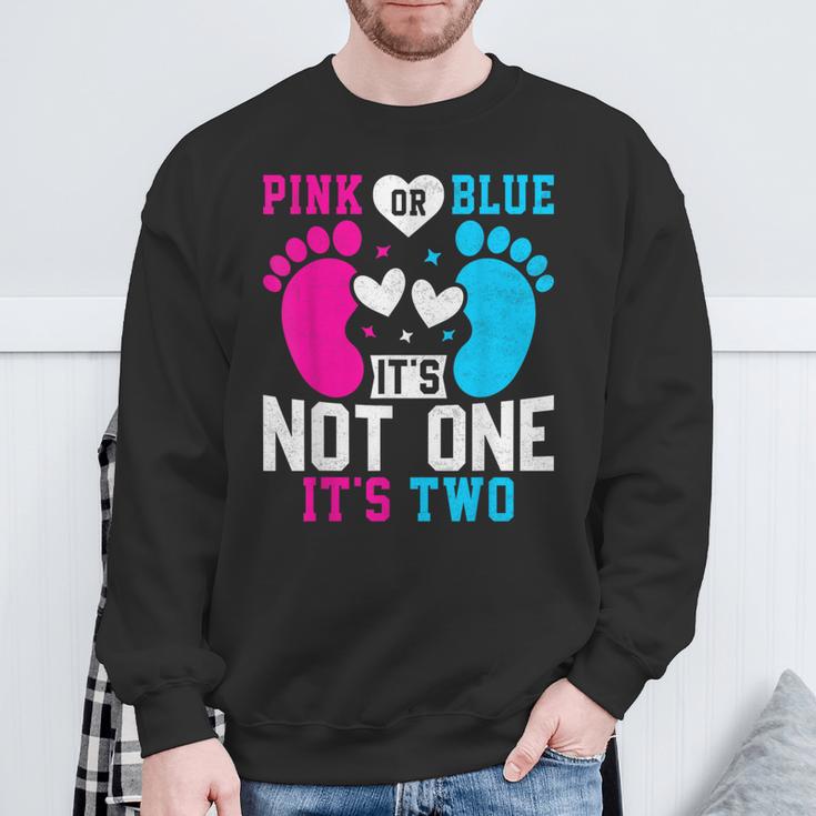 Pink Or Blue It's Not One It's Two Twins Gender Announcement Sweatshirt Gifts for Old Men