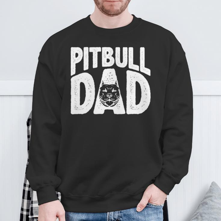 Pitbull Dad Dog Best Dog Dad Ever Mens Pitbull Sweatshirt Gifts for Old Men