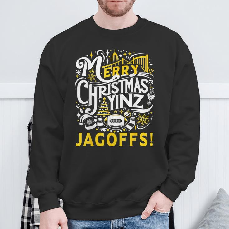 Pittsburgh Christmas Yinz Jagoff Ugly Sweatshirt Gifts for Old Men