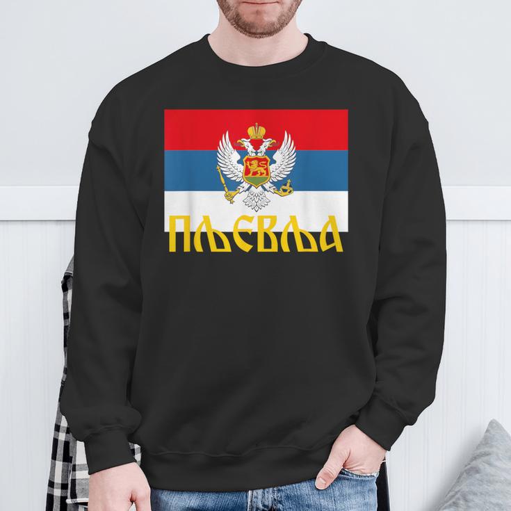 Pljevlja Srpska Crna Gora Njegos Petrovic Trobojka Cg Sweatshirt Geschenke für alte Männer