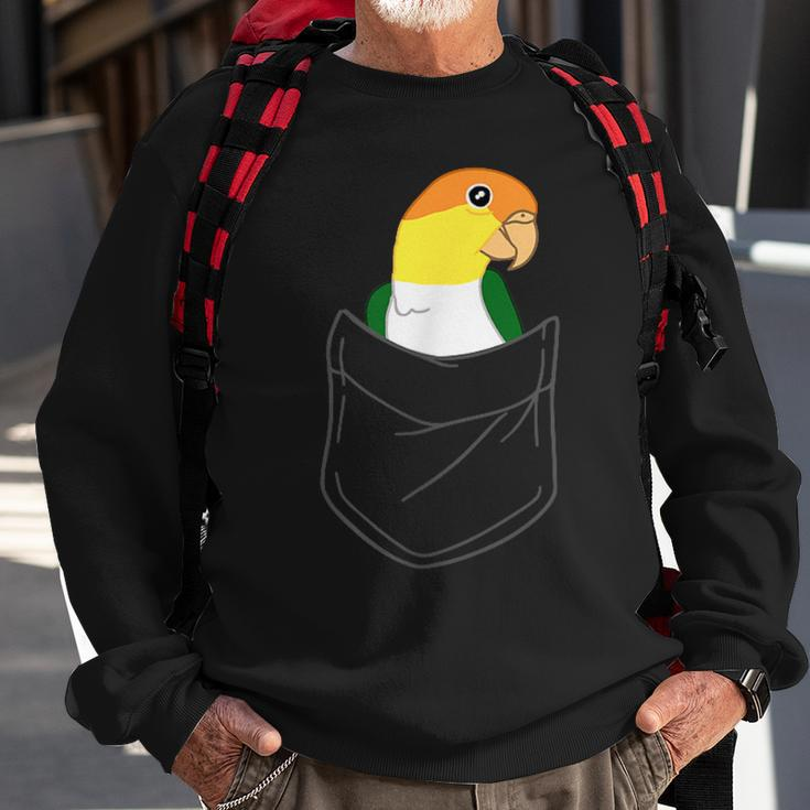 Pocket White Bellied Caique Cute Parrot Birb Memes Sweatshirt Gifts for Old Men