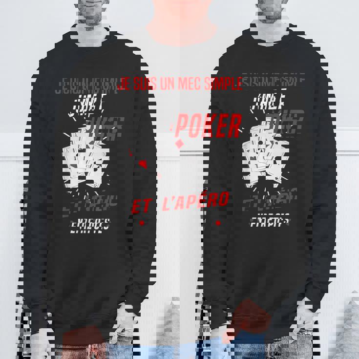 Poker Cadeau Humour Joueur De Cartes Sweater e Cadeaux pour les vieillards