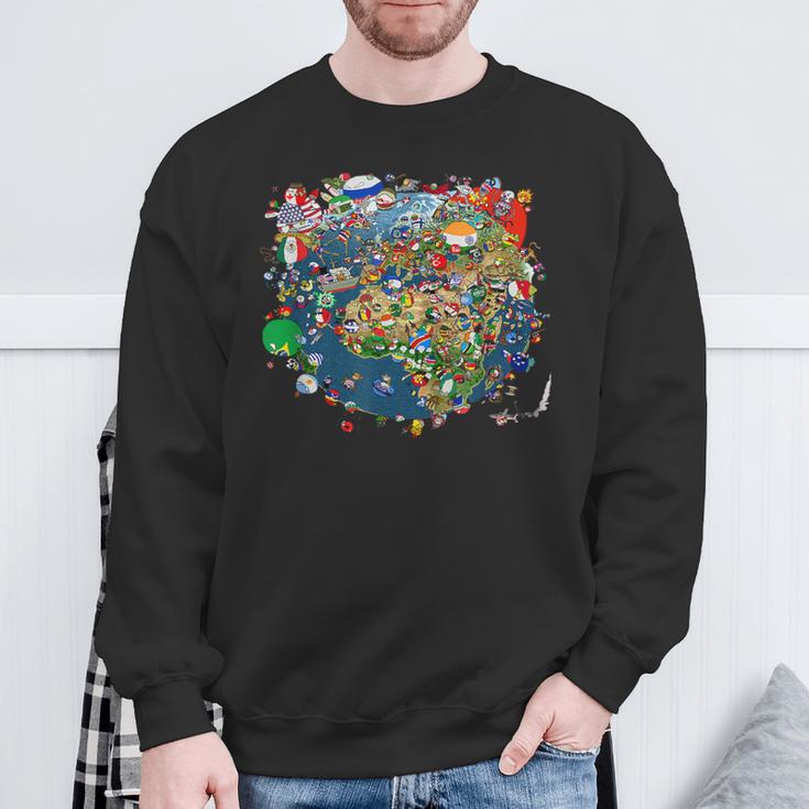 Polandball World Sweatshirt Geschenke für alte Männer