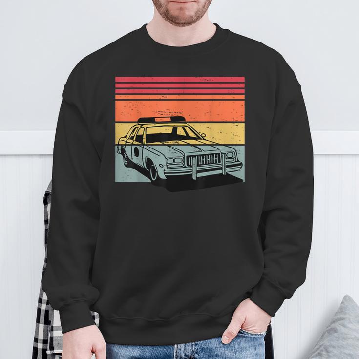 Police Car Tv Cop Shows Vintage Retro 70S & 80'S Sunset Sweatshirt Gifts for Old Men