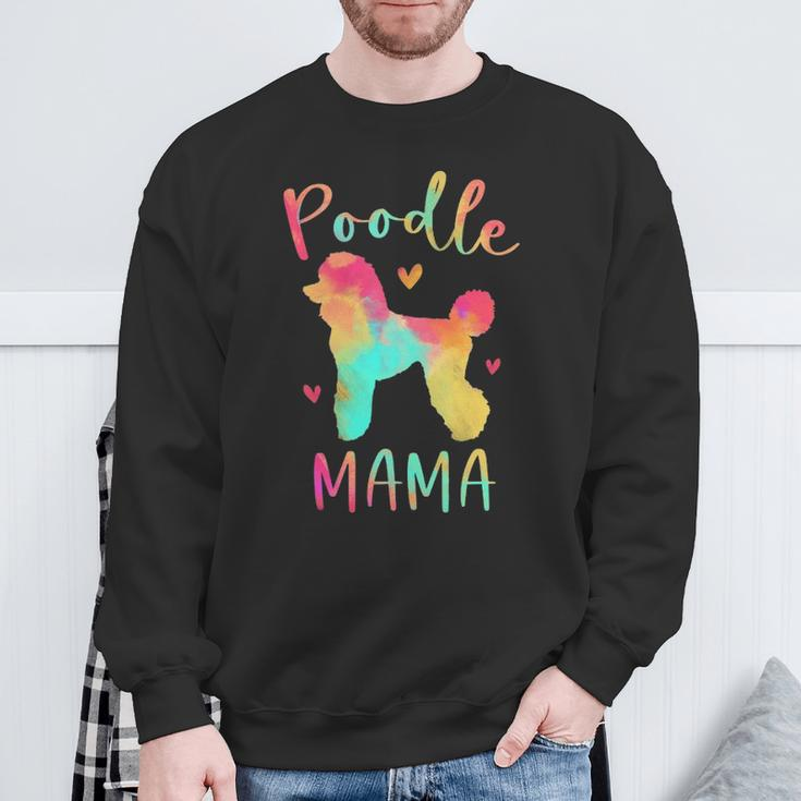 Poodle Mama Colorful Poodle Dog Mom Sweatshirt Gifts for Old Men