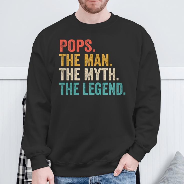 Pops Der Mann Der Mythos Die Legende Popsatertags-Vintage Sweatshirt Geschenke für alte Männer