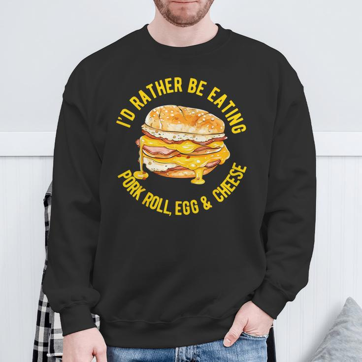 Pork Roll Egg And Cheese New Jersey Pride Nj Foodie Lover Sweatshirt Gifts for Old Men