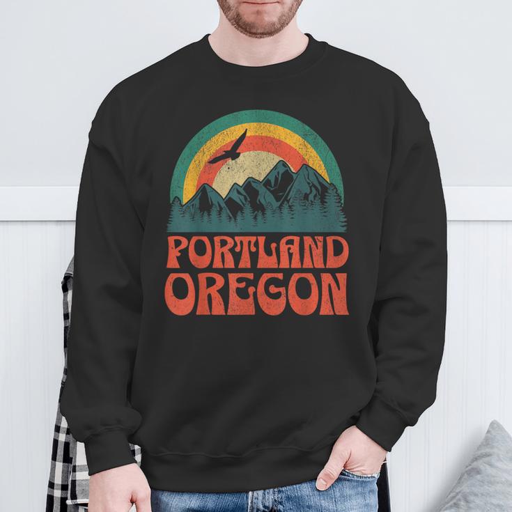 Portland Oregon Blue Sweatshirt Geschenke für alte Männer